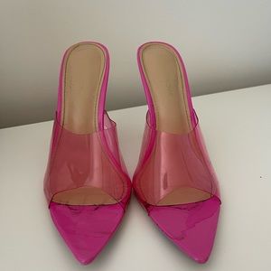 Pink Mule Heels